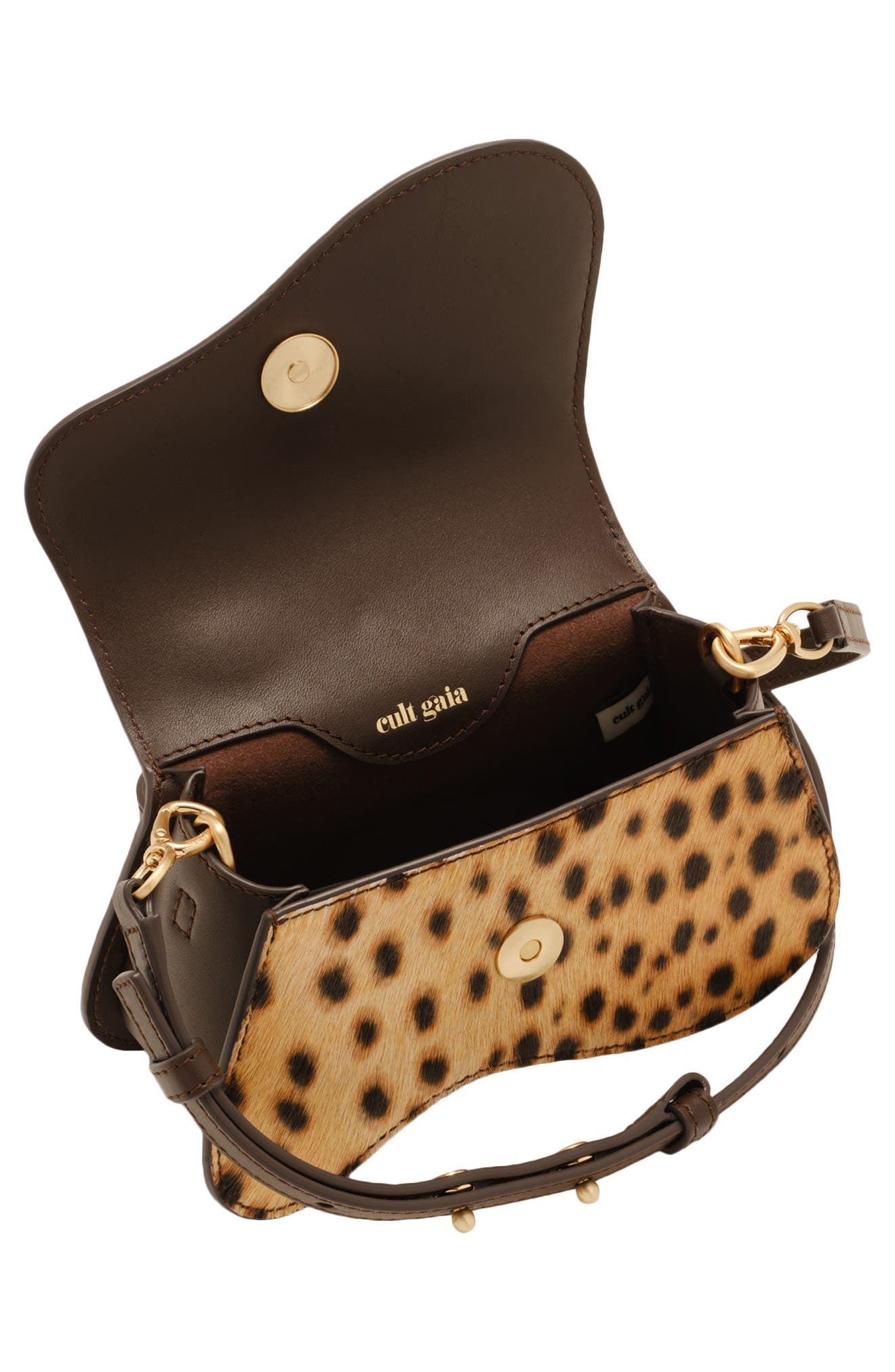 Kazia Nano Cheetah Print Genuine Calf Hair Crossbody Bag, Alternate, color, CHEETAH
