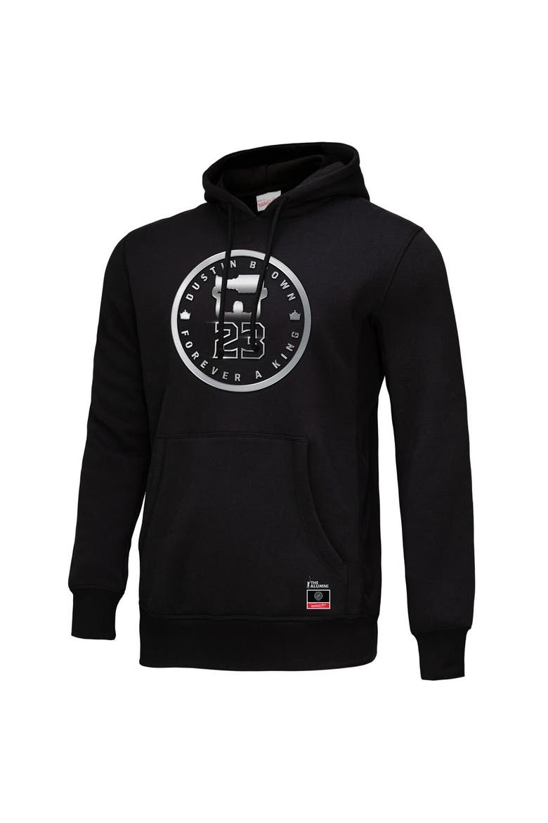 Men's Mitchell & Ness Dustin Brown Black Los Angeles Kings Forever A King Pullover Hoodie, Alternate, color, Black
