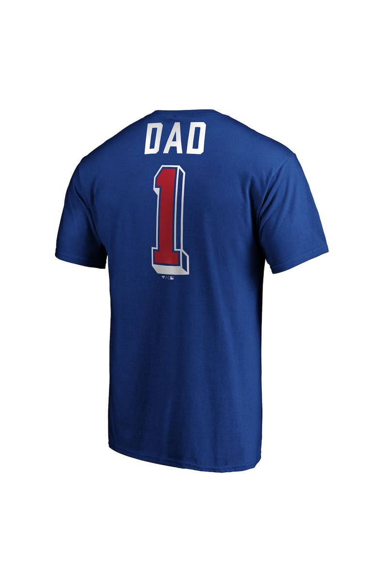 FANATICS Men's Fanatics Branded Royal Chicago Cubs Number One Dad Team T-Shirt, Alternate, color, Royal