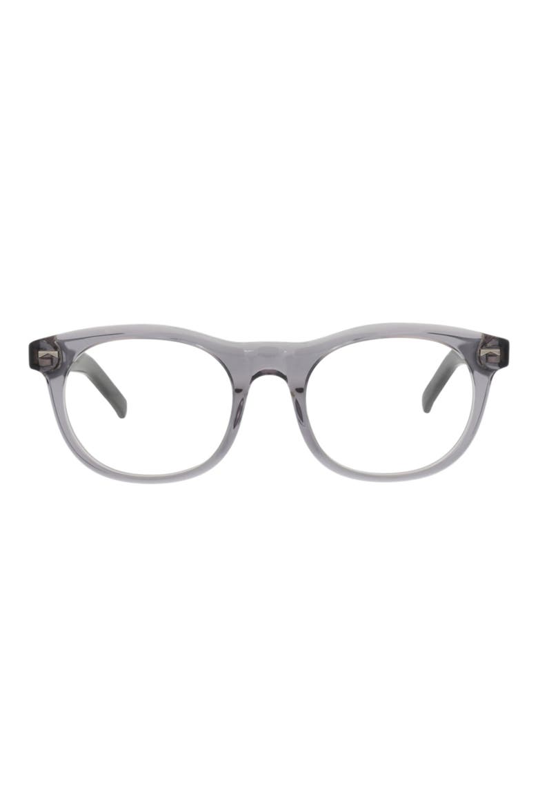 54mm Round Optical Glasses, Main, color, GREY BLACK TRANSPARENT