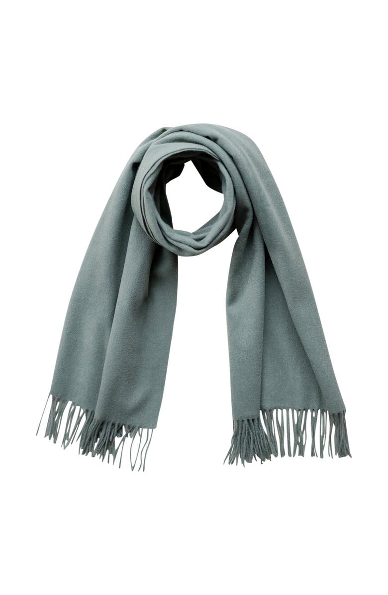 TBCo Lambswool Block Color Blanket Scarf, Main, color, Sage Melange