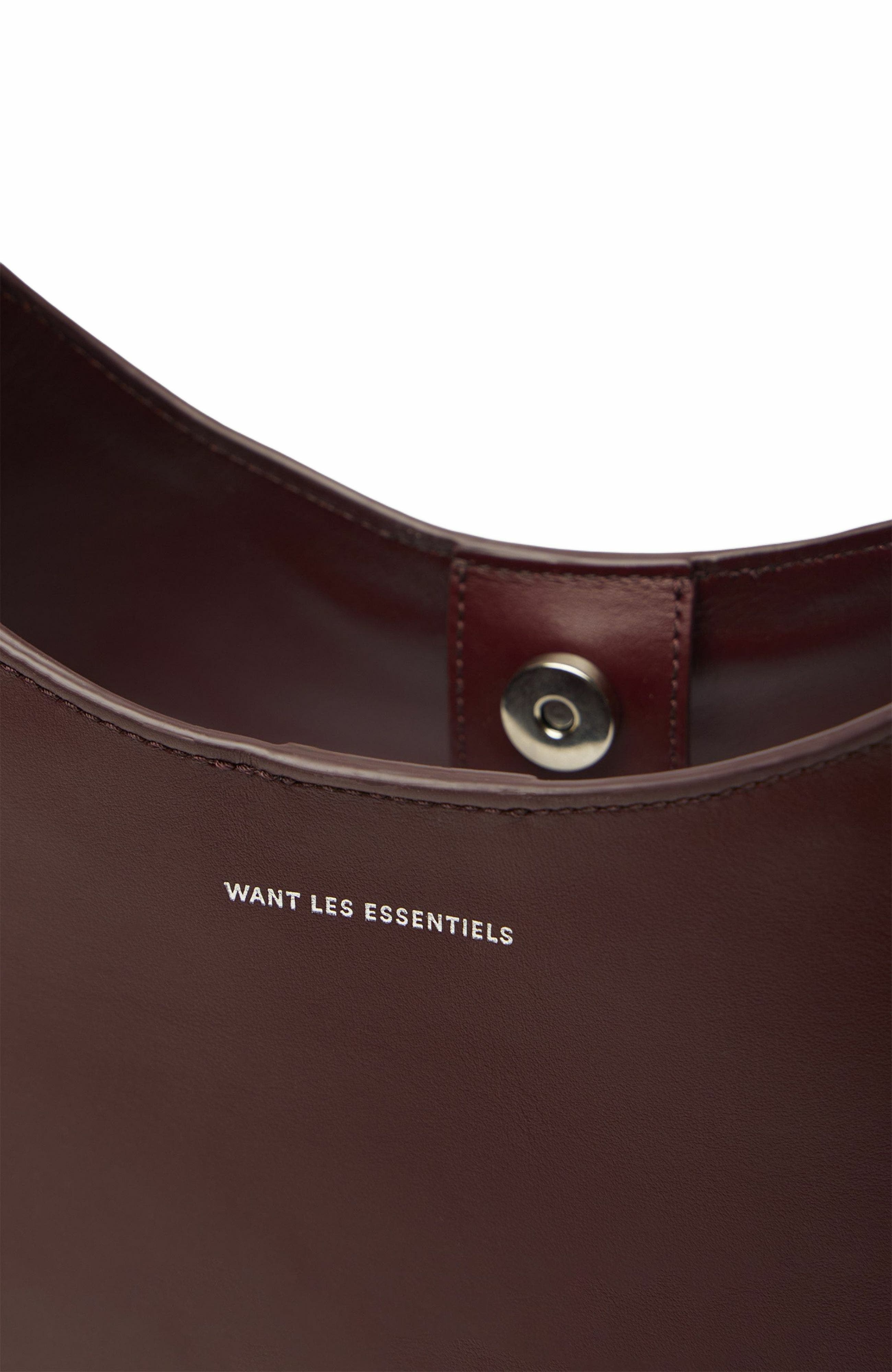 Arch Smooth Leather Shoulder Bag, Alternate, color, Dark Cherry