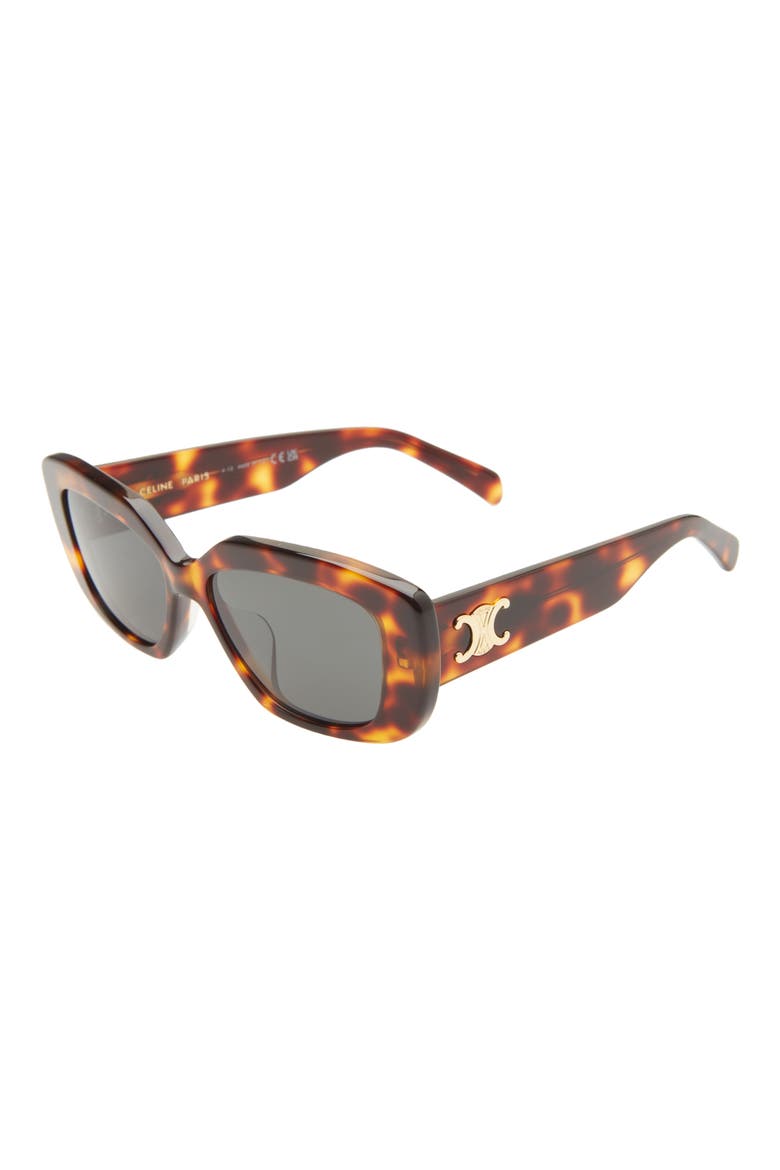Triomphe 55mm Rectangular Sunglasses, Alternate, color, BLONDE HAVANA / SMOKE