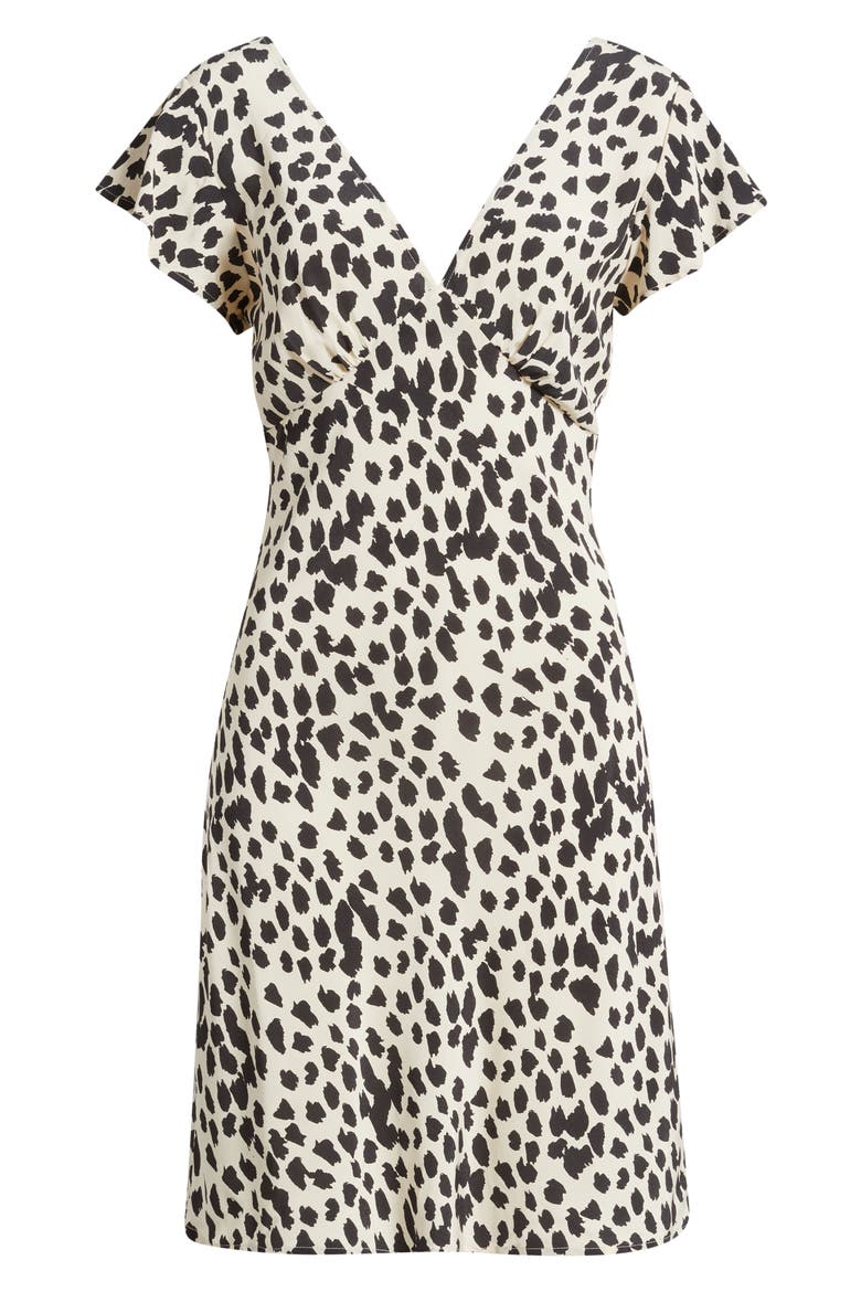 Gigi Spot Print Minidress, Alternate, color, TAUPE SPOTTED