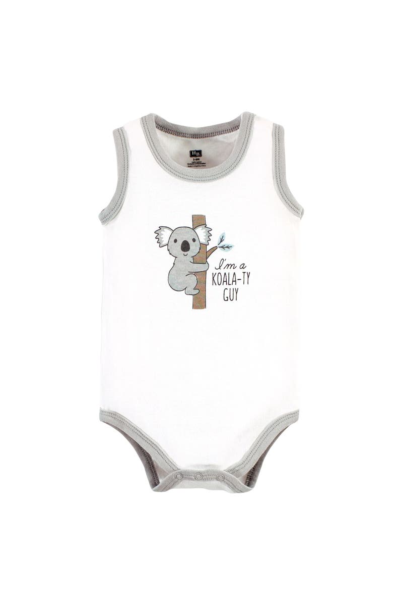 Hudson Baby Cotton Tank-Style Bodysuits, Alternate, color, Zoo Animals
