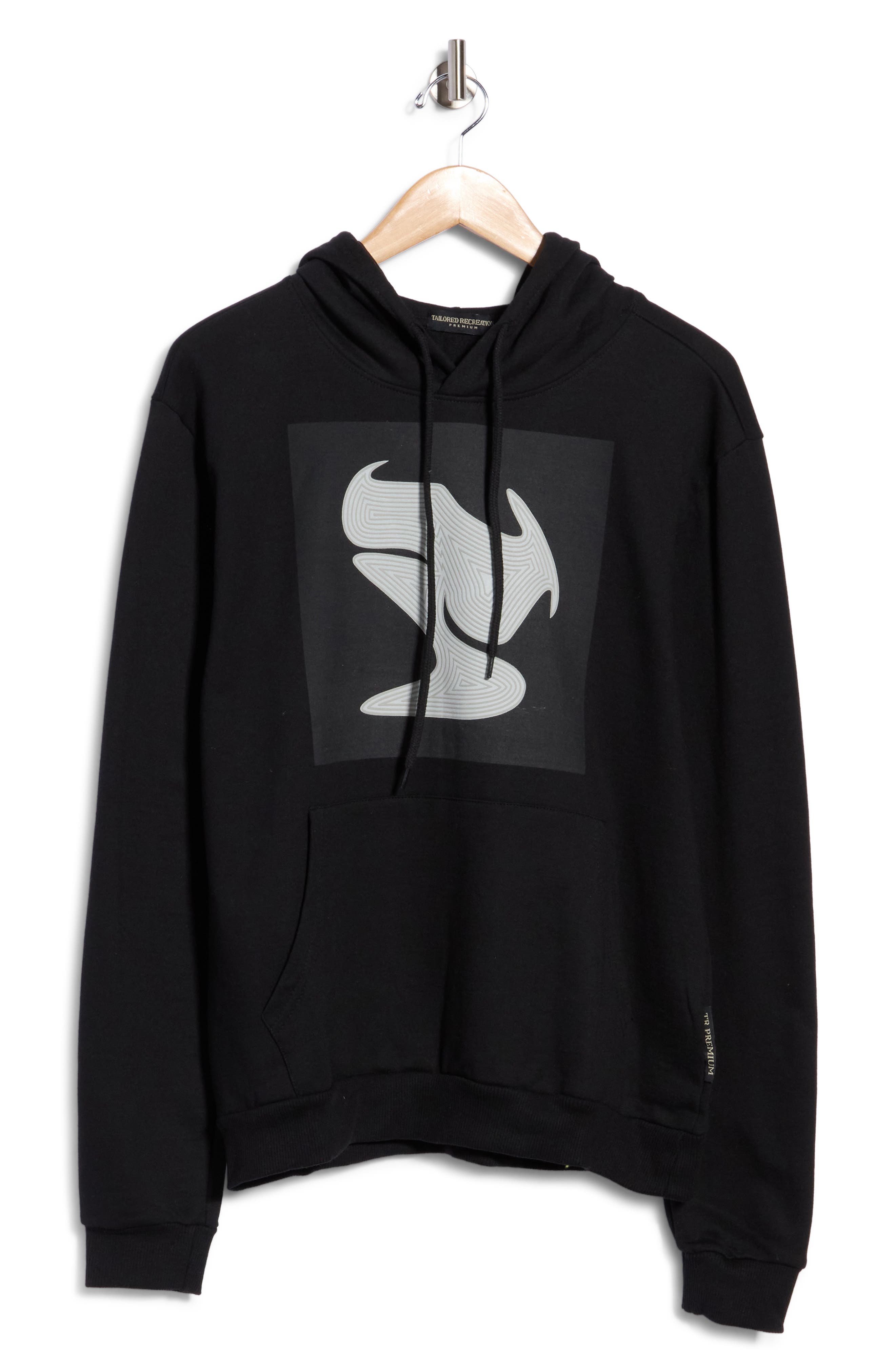 Abstract Swoosh Graphic Hoodie