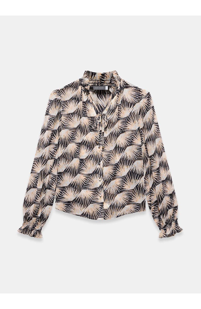 MINT VELVET Geo Print Blouse, Alternate, color, Black