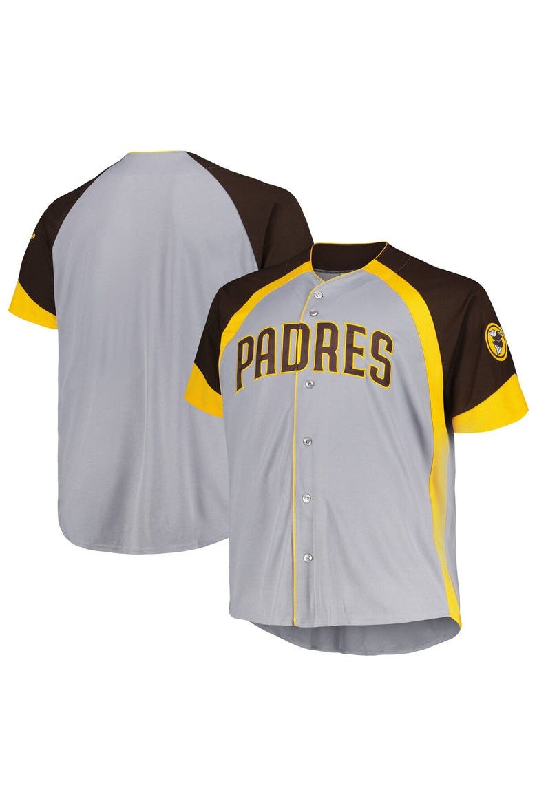 Men's Profile  Gray San Diego Padres Big & Tall Colorblock Team Fashion Jersey, Alternate, color, Gray