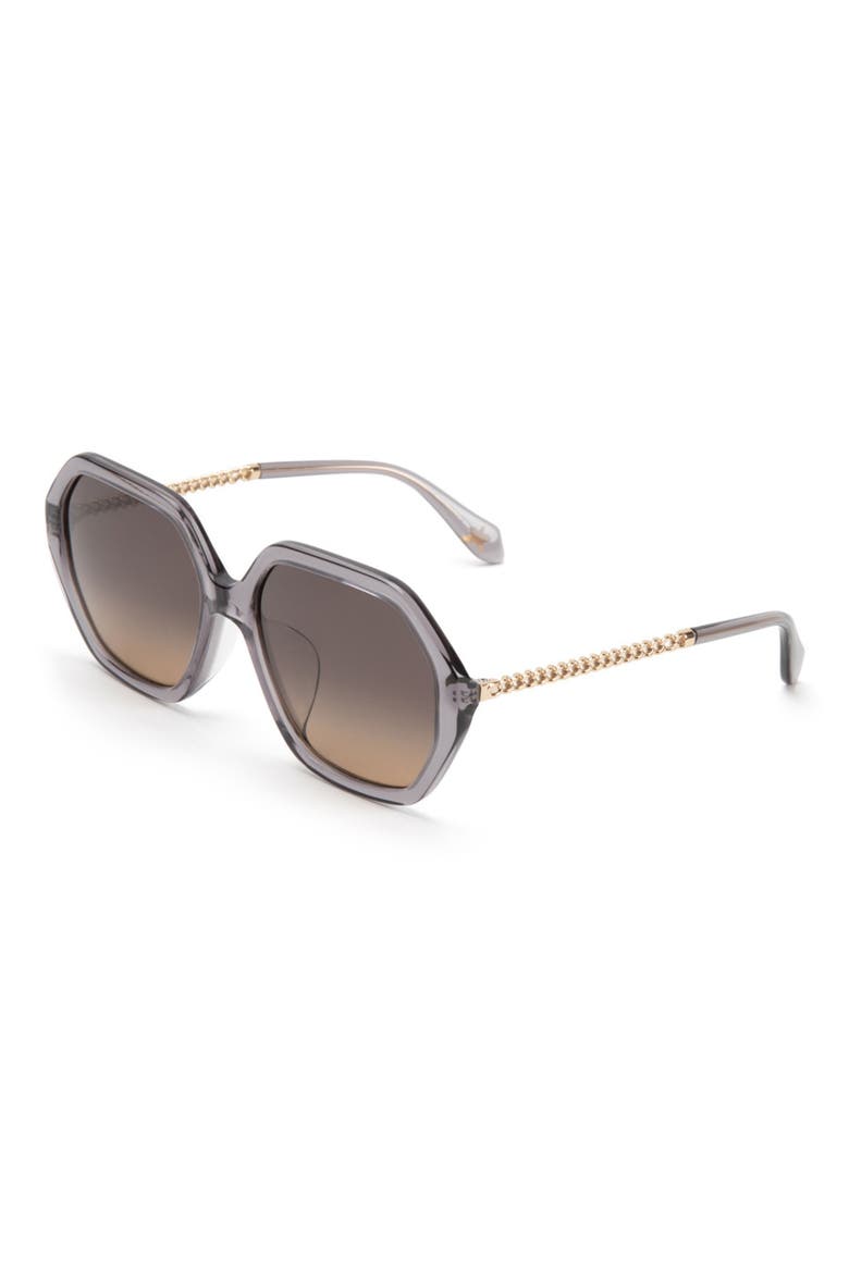 Noela Low Bridge Wide Width 58mm Polarized Oversized Sunglasses, Alternate, color, TAHITIAN PEARL