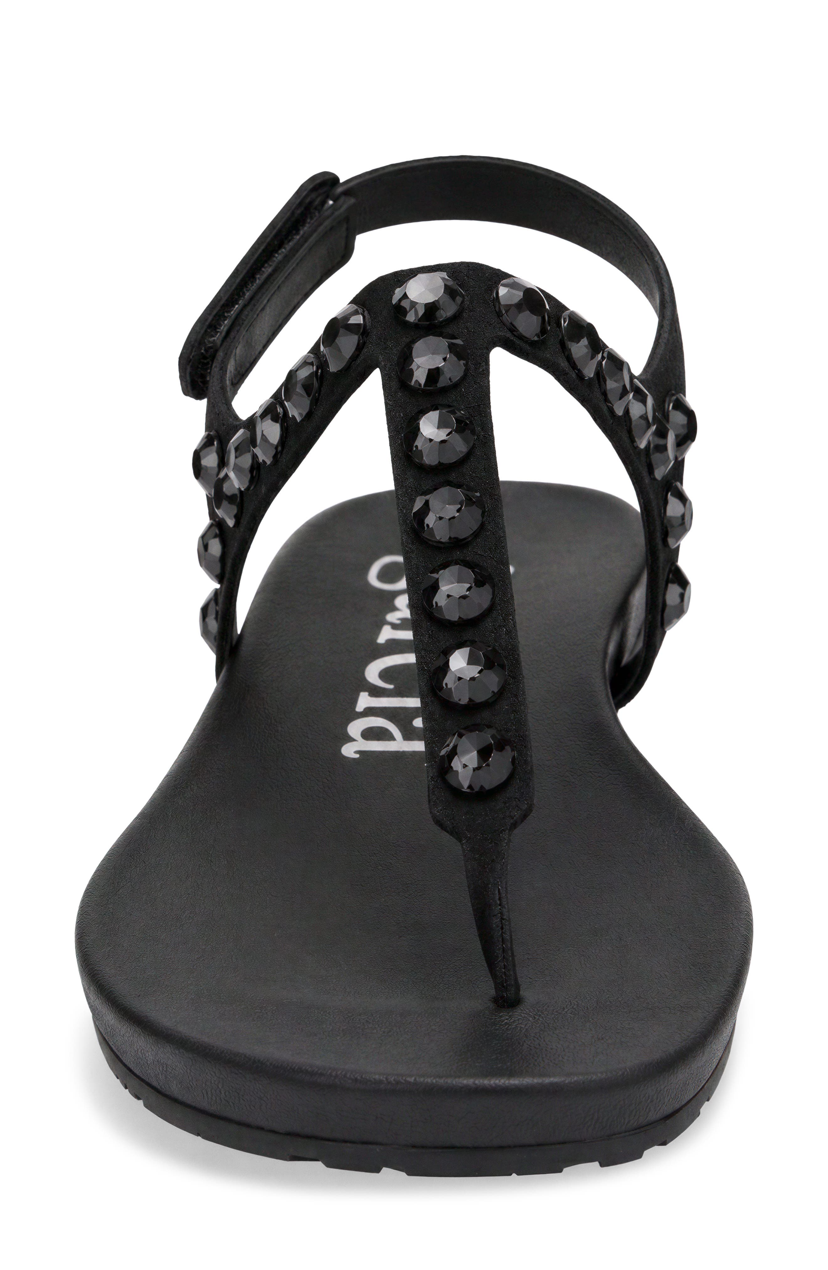 Judith Ankle Strap Sandal, Alternate, color, BLACK-JET
