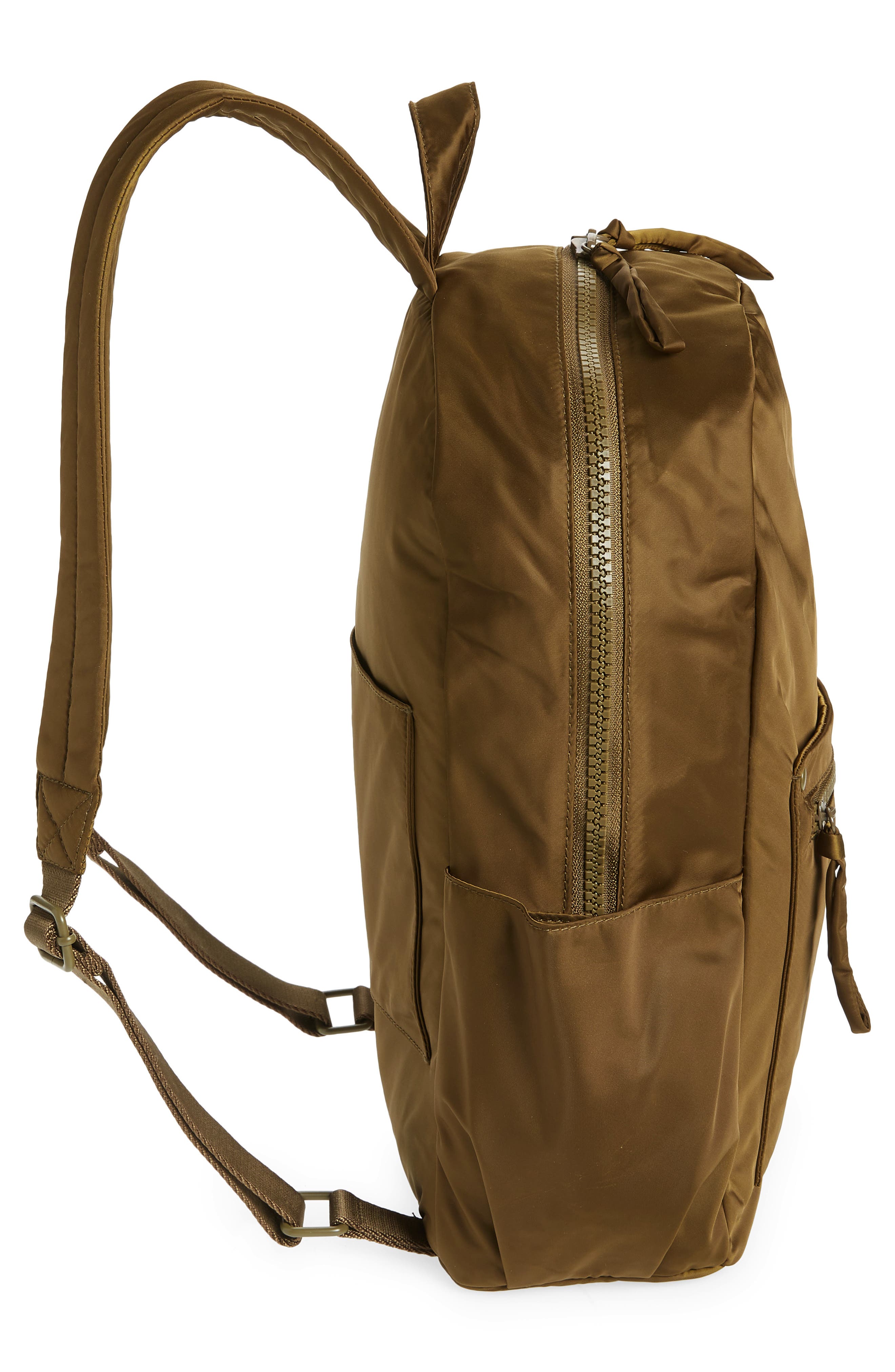 Travel Nylon Backpack, Alternate, color, GOLDEN SPINACH