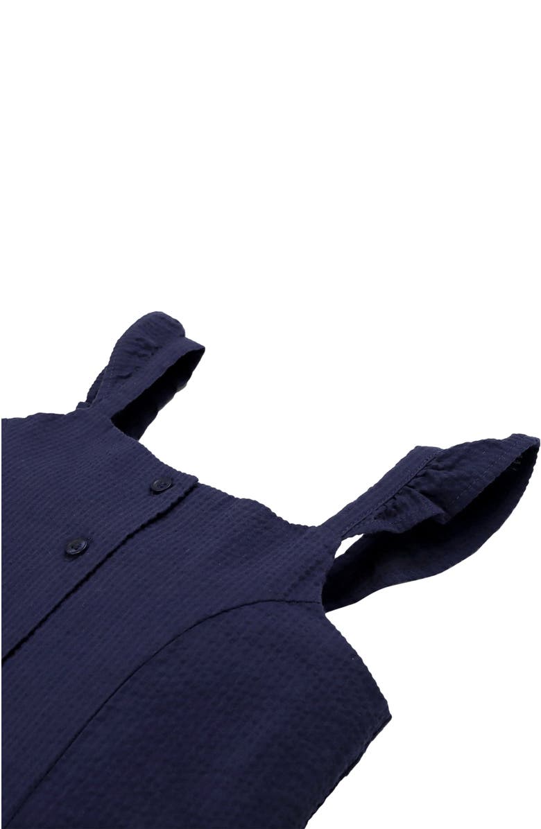 Hope & Henry Baby Girls' Flutter Button Front Romper, Infant, Alternate, color, 