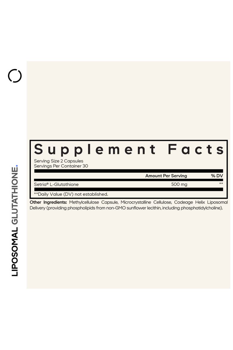 Liposomal Glutathione Setria® L-Glutathione Supplement, Alternate, color, White