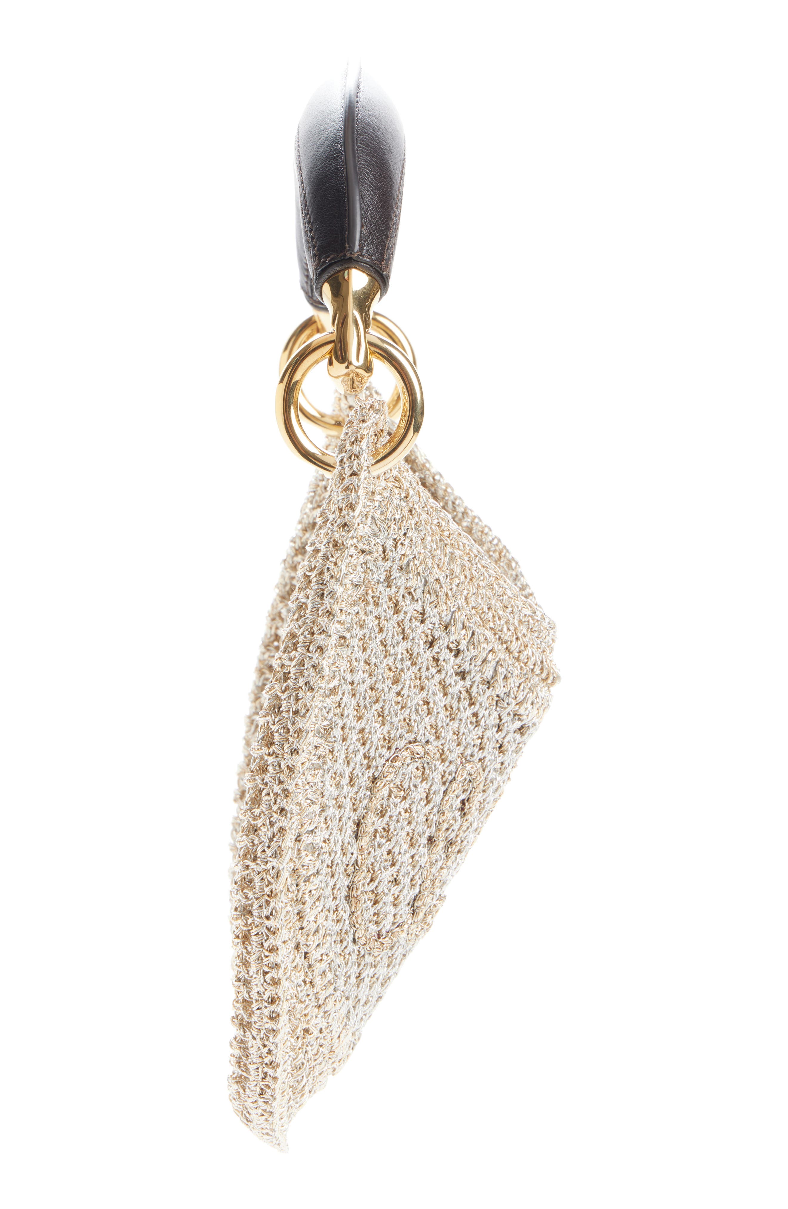 Summer Banana Raffia Hobo Bag, Alternate, color, SILVER