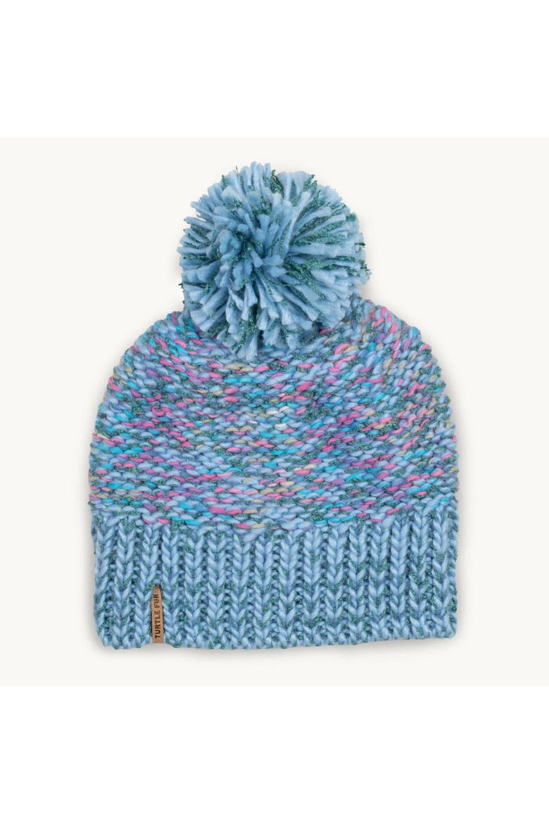 Firefly Pom Winter Hat, Main, color, Blue Bird