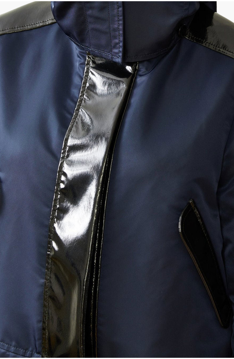 CAALO Water-Resistant Convertible Sustainable Raincoat, Alternate, color, Navy