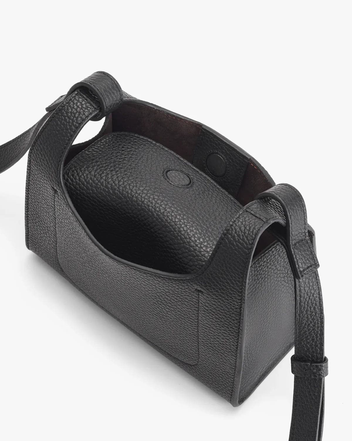 Cuyana Mini Double Loop Bag, Alternate, color, Black