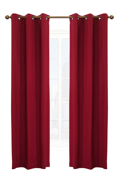 Set of 2 Cotton Curtain Panels