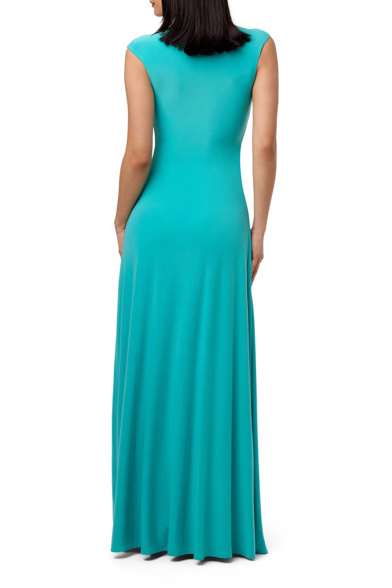 Hourglass Cap Sleeve Maxi Dress, Alternate, color, TURQUOISE