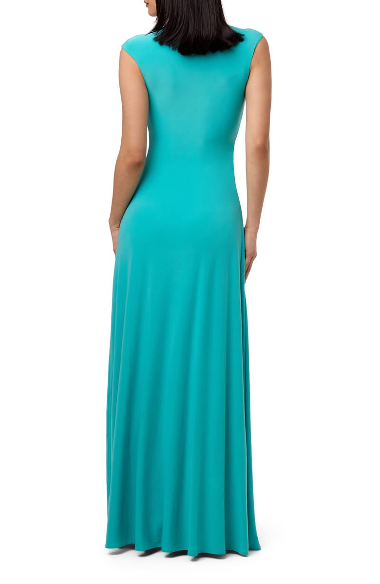 Naked Wardrobe Hourglass Cap Sleeve Maxi Dress, Alternate, color, Turquoise