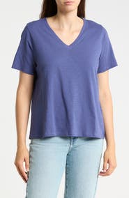 Eileen Fisher Easy V-Neck Organic Cotton T-Shirt