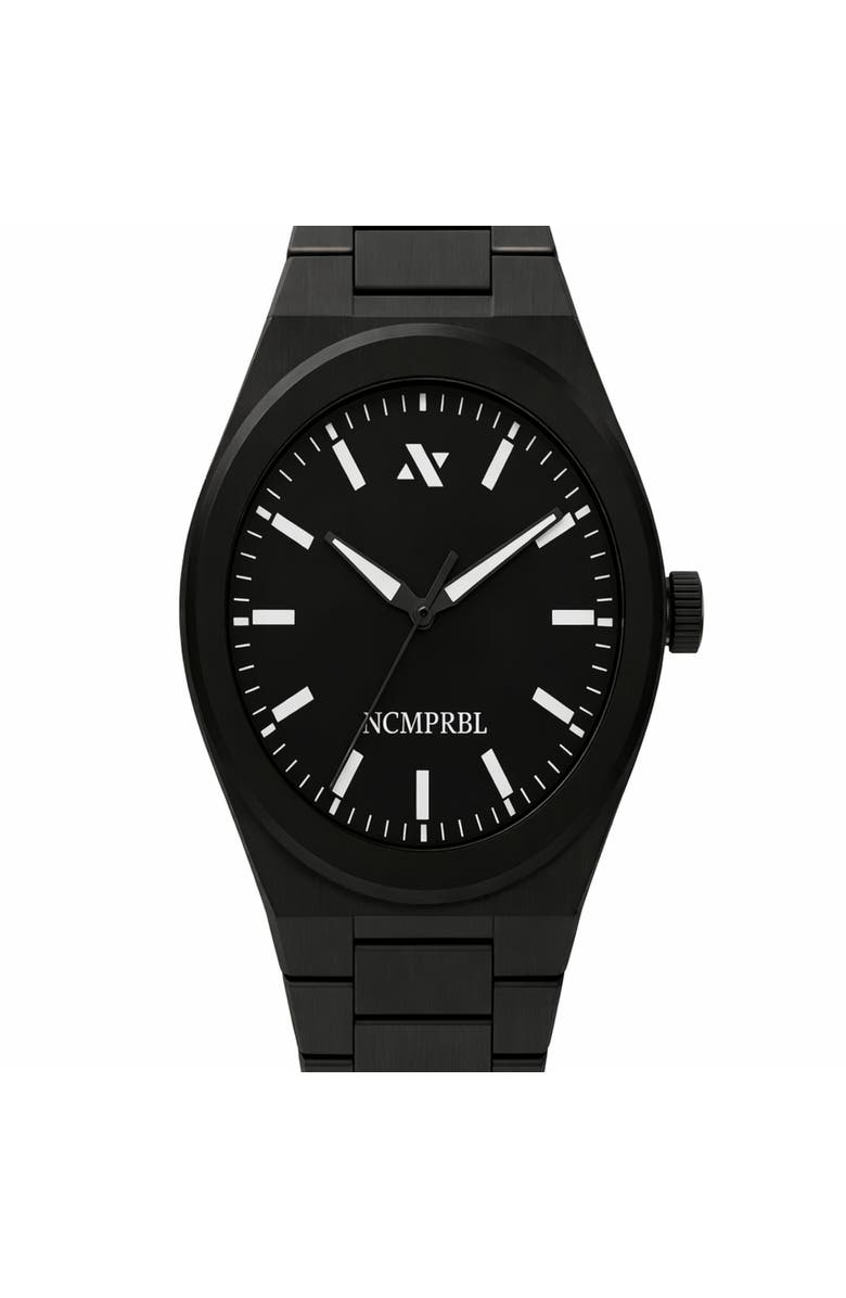 NCMPRBL Elevate Link Phantom Swiss Movement Bracelet Watch, 42MM, Main, color, Black/Silver