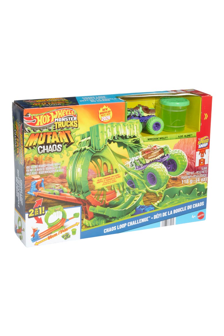 Kids' Monster Trucks Mutant Chaos Loop Challenge Playset, Main, color, MUTANT CHAOS