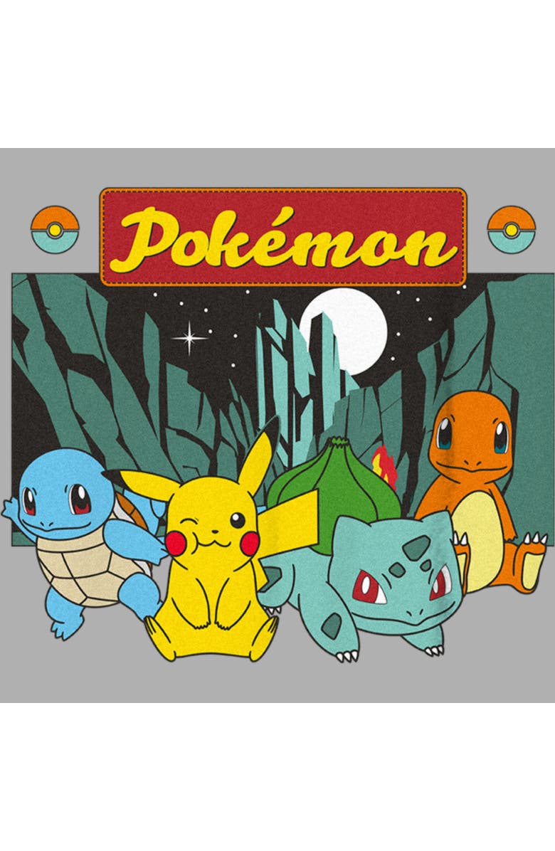 POKEMON Boy's Pokemon Starters Portrait  Graphic T-Shirt, Alternate, color, Athletic Heather
