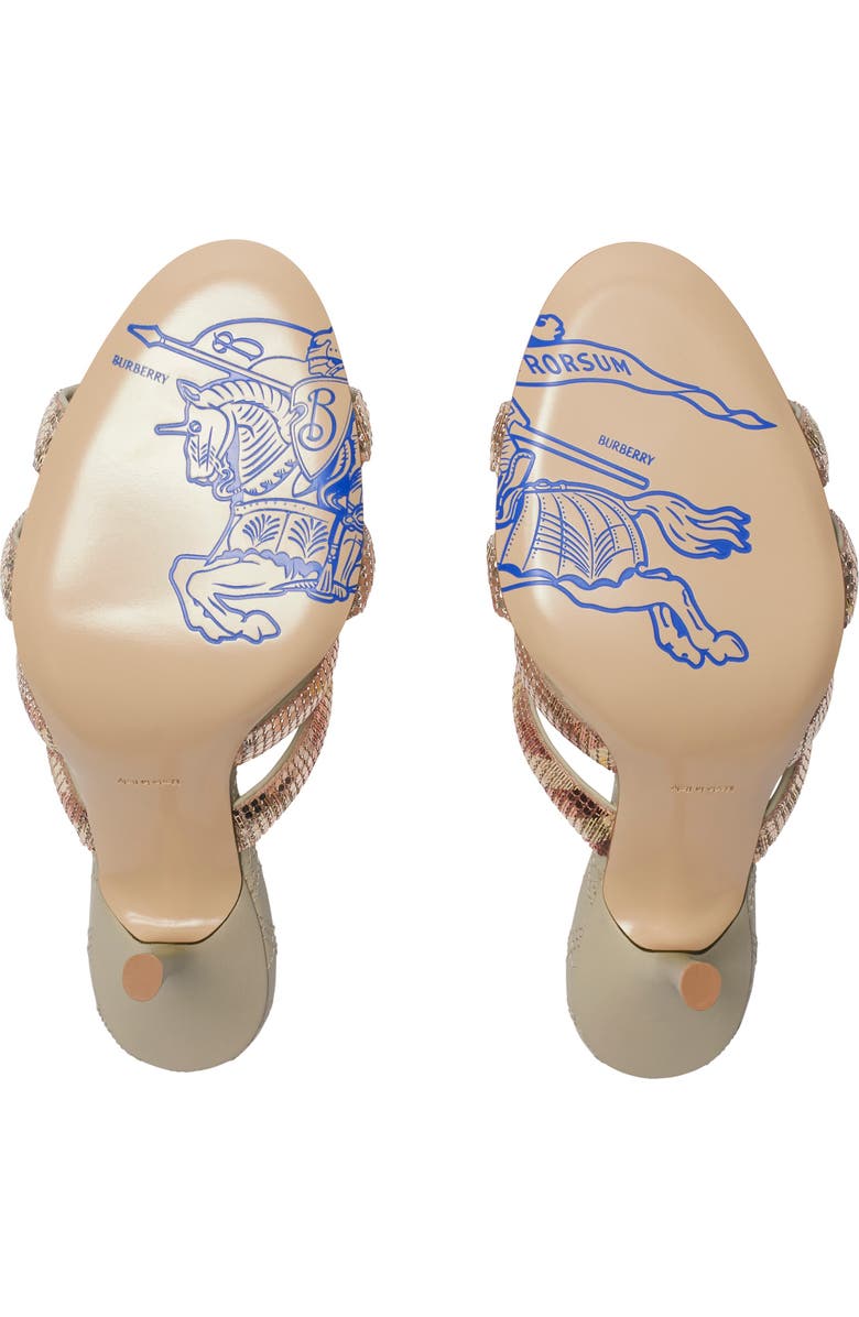 Burberry Check Mesh Mews Strap Mules, Alternate, color,