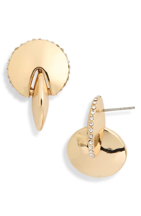 Interlocking Disc Stud Earrings