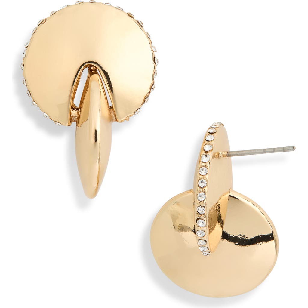 Vince Camuto Interlocking Disc Stud Earrings In Goldtone