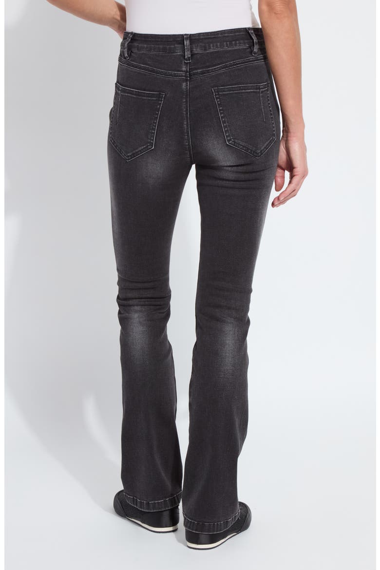 Estelle Pull-On High Waist Flare Jeans, Alternate, color, DISTRESSED BLACK