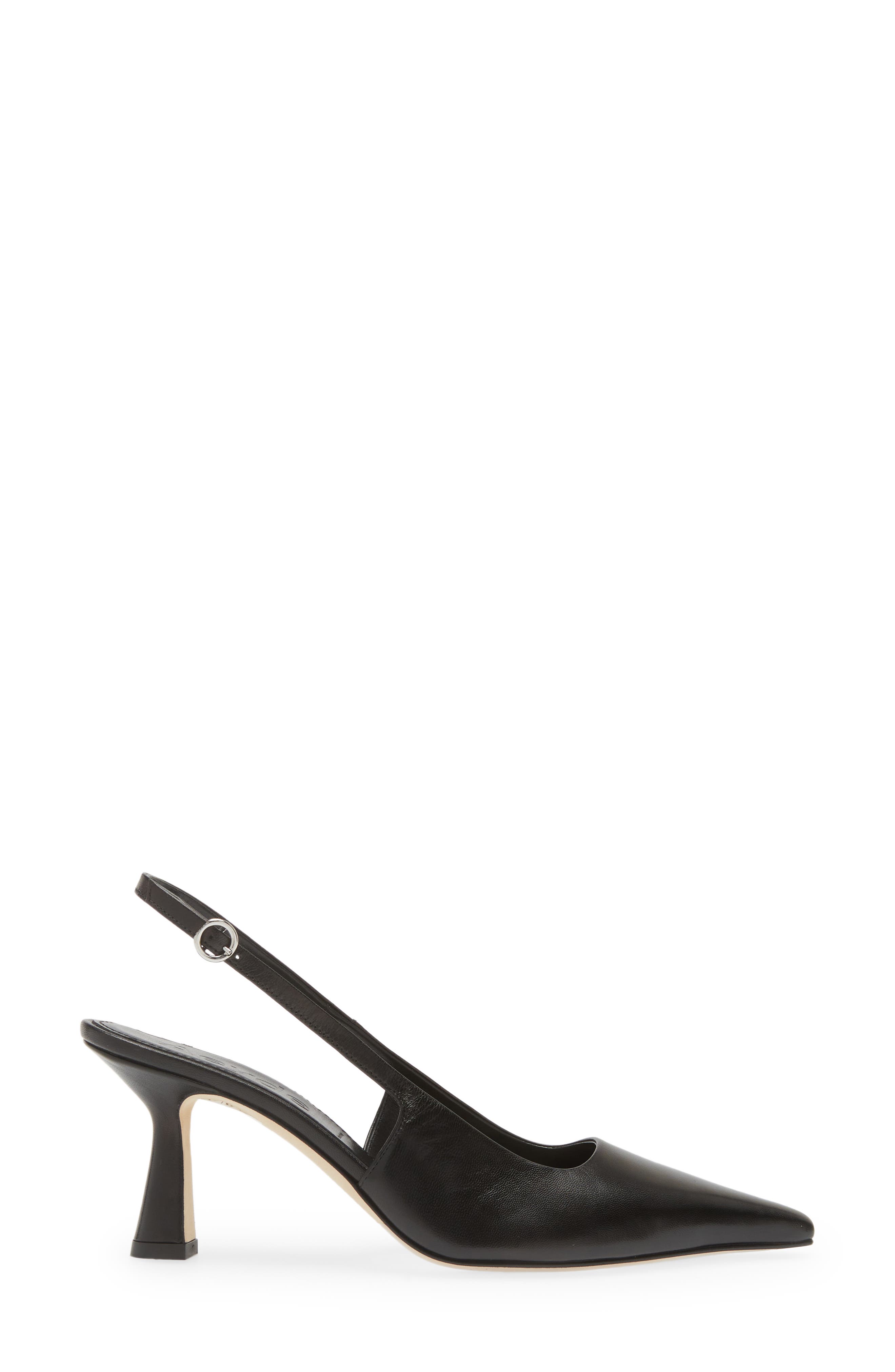 Fernanda Pointed Toe Slingback Pump, Alternate, color, BLACK