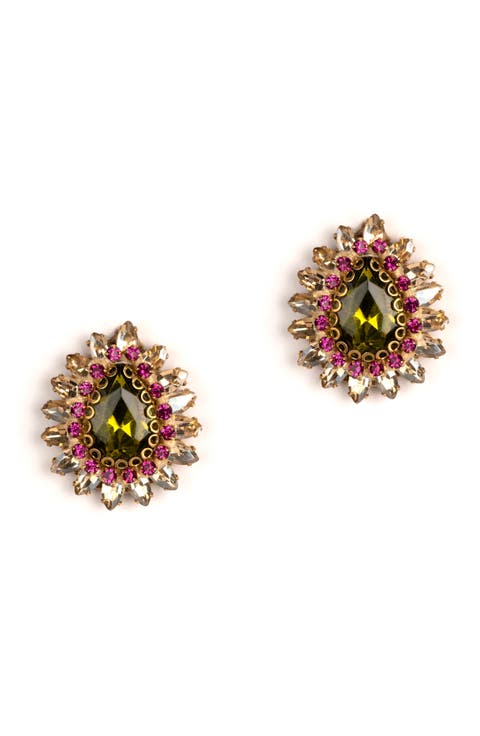 Leesha Crystal Post Earrings