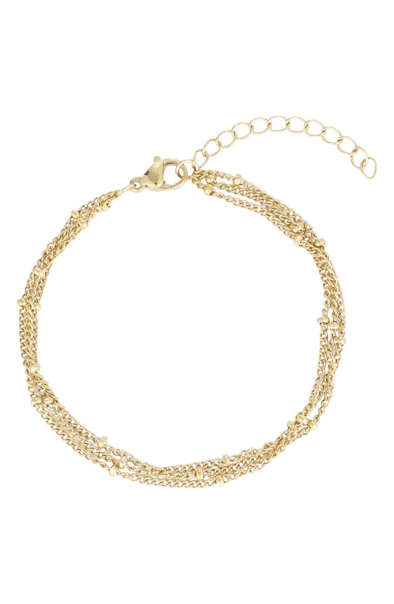 18k Gold Plated Multi Strand Bracelet