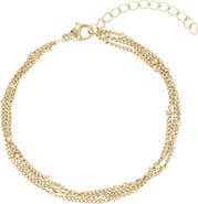 Adornia 18k Gold Plated Multi Strand Bracelet