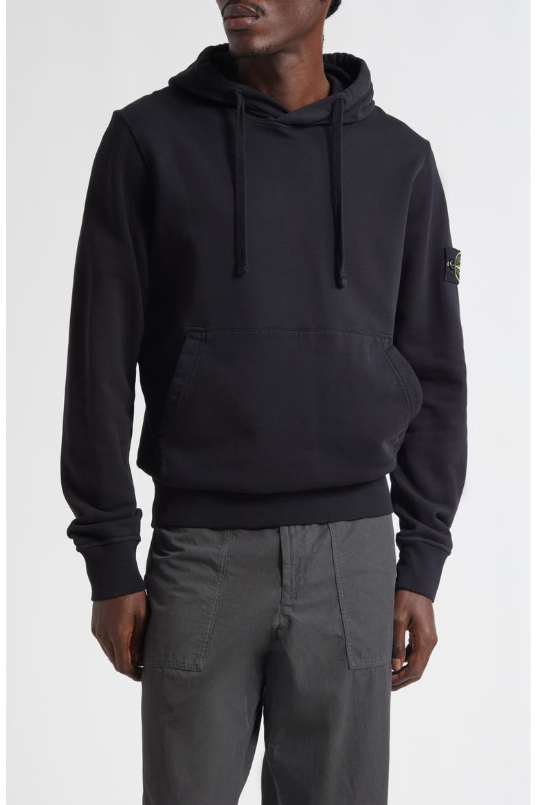 Cotton Hoodie, Main, color, V0029 BLACK