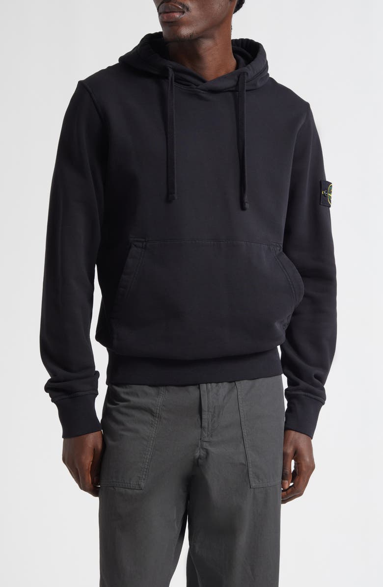 Stone Island Cotton Hoodie, Main, color, V0029 Black