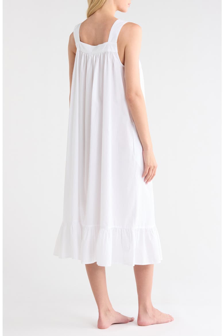 Cotton Shirting Nightgown, Alternate, color, WHITE