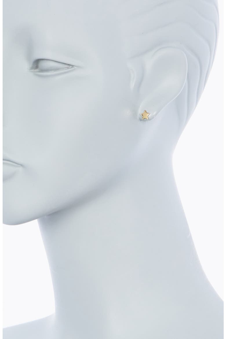 14K Yellow Gold Mismatched Stud Earrings, Alternate, color, GOLD