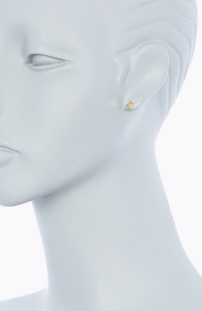 CANDELA JEWELRY 14K Yellow Gold Mismatched Stud Earrings, Alternate, color,