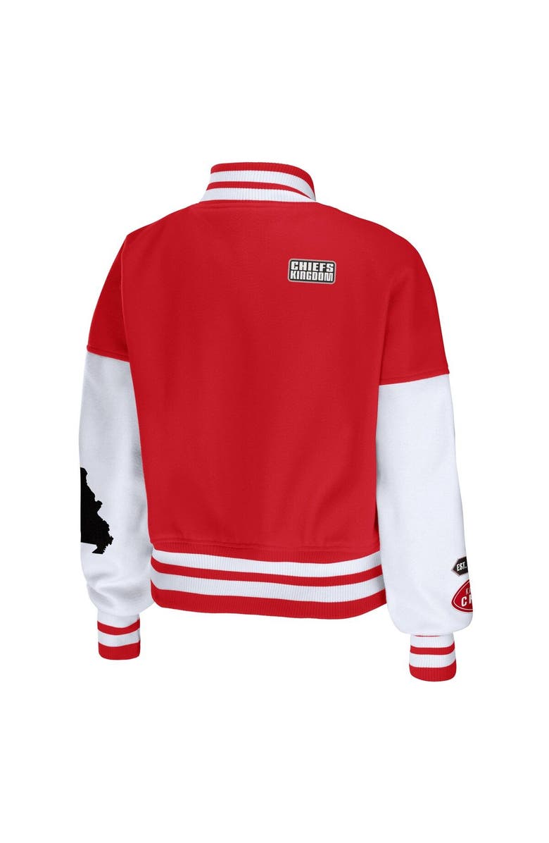 WEAR by Erin Andrews Women's WEAR by Erin Andrews Red/White Kansas City Chiefs Full-Zip Varsity Jacket, Alternate, color,