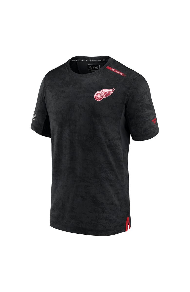 FANATICS Men's Fanatics Branded Black Detroit Red Wings Authentic Pro Rink Premium Camo T-Shirt, Alternate, color, Black