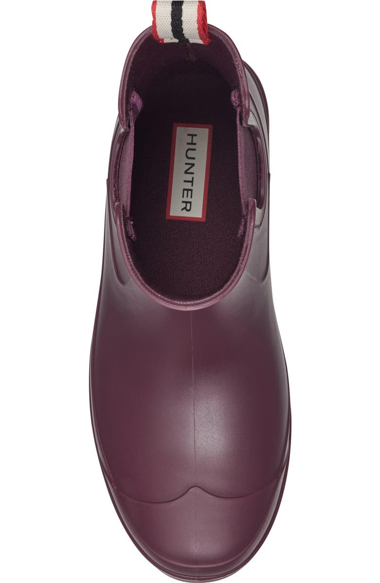 Hunter Tabitha Chelsea Waterproof Rain Boot, Alternate, color, Dark Red