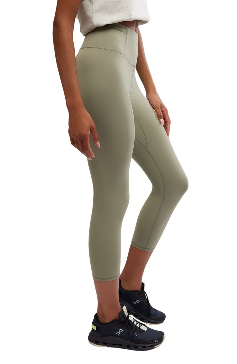 Free People FP Movement Never Better Capri Leggings, Alternate, color, Sage Stone