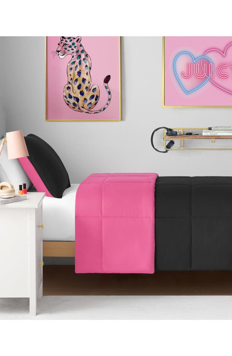 Juicy Couture Reversible Box Stitch Comforter & Sham Set, Alternate, color,