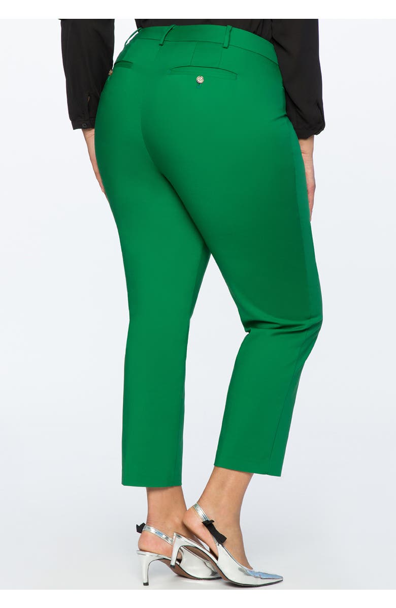 ELOQUII Kady Fit Double-Weave Pant, Alternate, color, Verdant Green