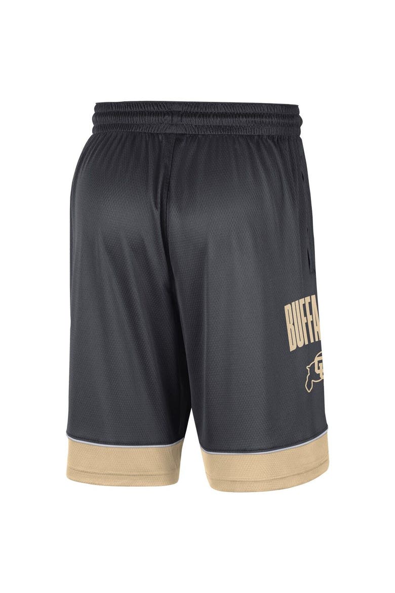 Men's Nike Charcoal/Gold Colorado Buffaloes Fast Break Performance Shorts, Alternate, color, Charcoal