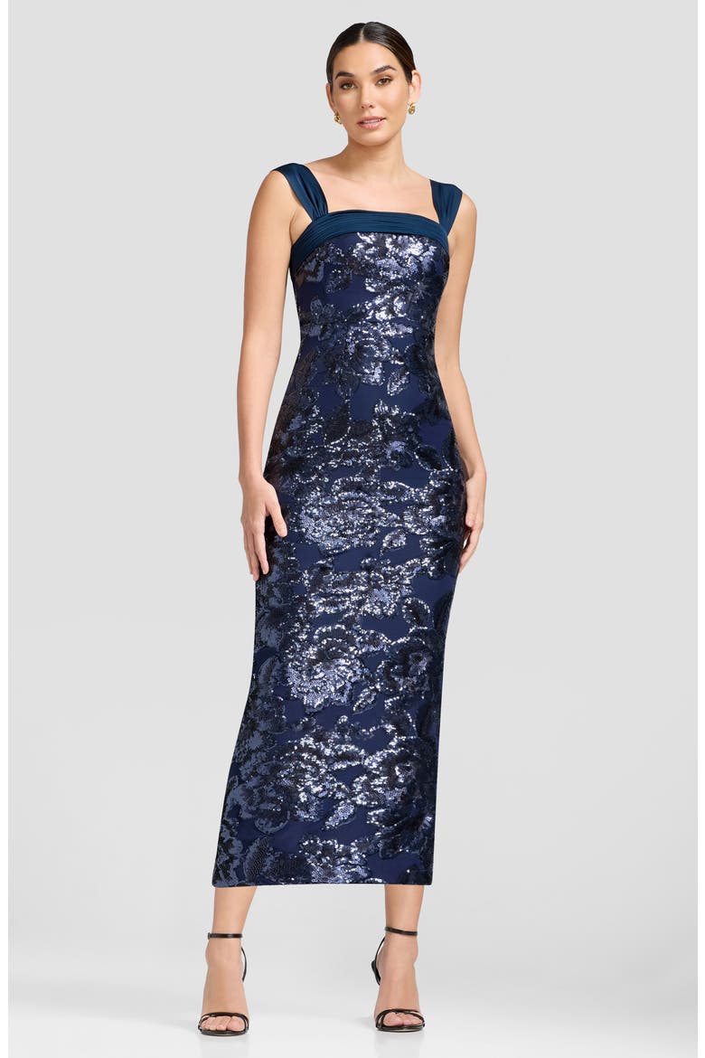 Julie Sequin Sleeveless Gown, Alternate, color, NAVY MULTI
