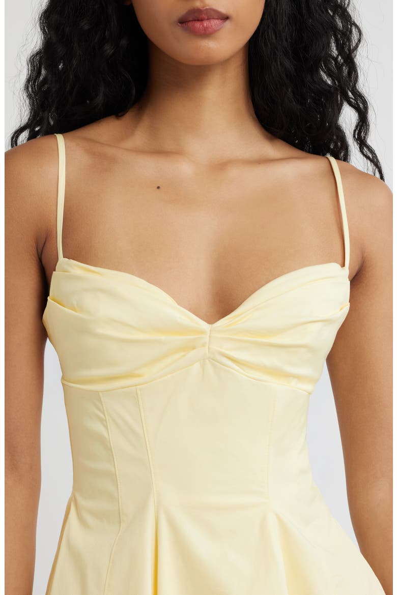 Dahlia Stretch Pima Cotton Cocktail Dress, Alternate, color, LEMON